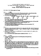 Đề thi olympic 30 tháng 4 lần thứ XII môn Hóa học Lớp 11 năm 2006 - Sở giáo dục và đào tạo Đà Nẵng